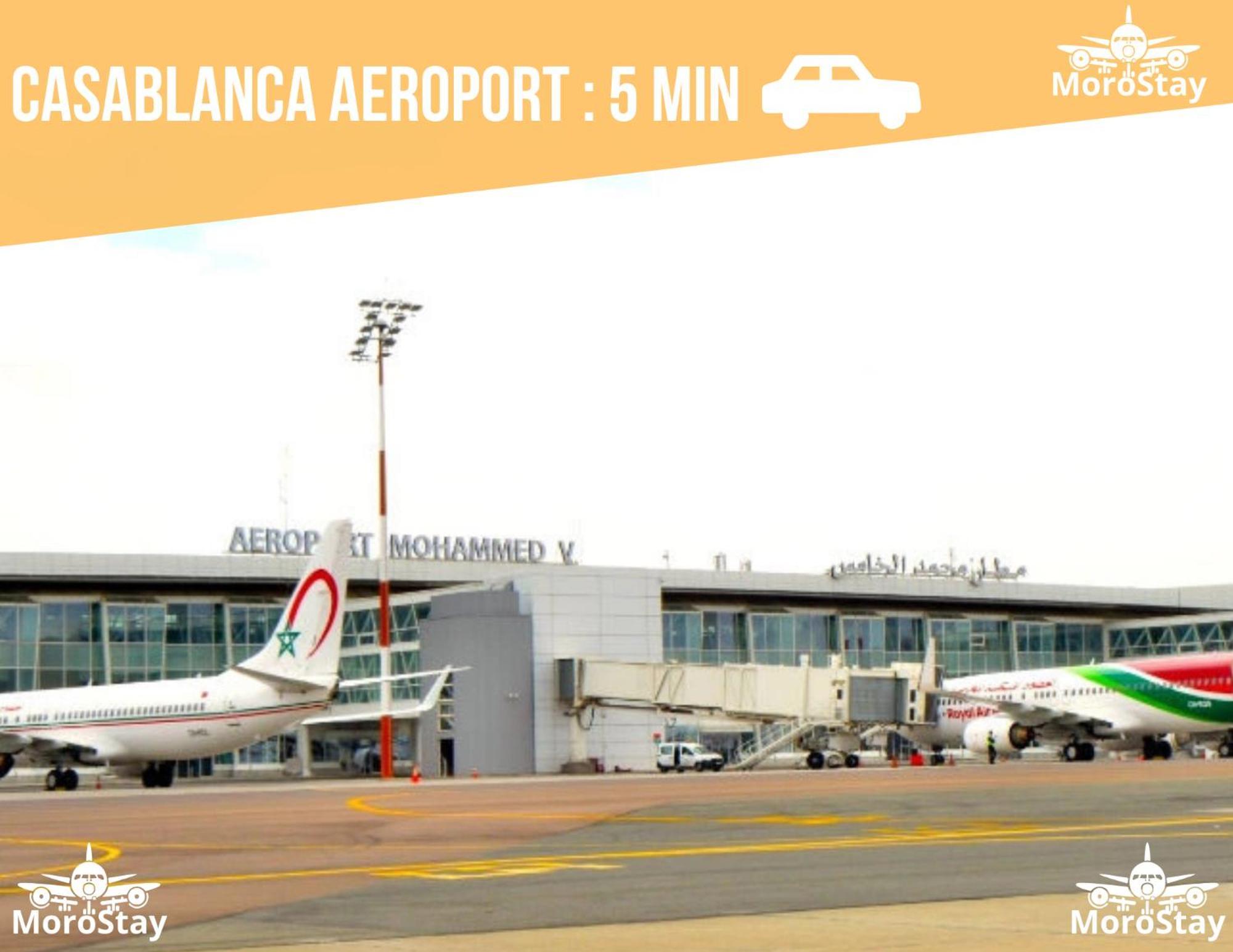 Airport Apartment Suite Casablanca Free Wifi Modern Confort Calme Derroua エクステリア 写真