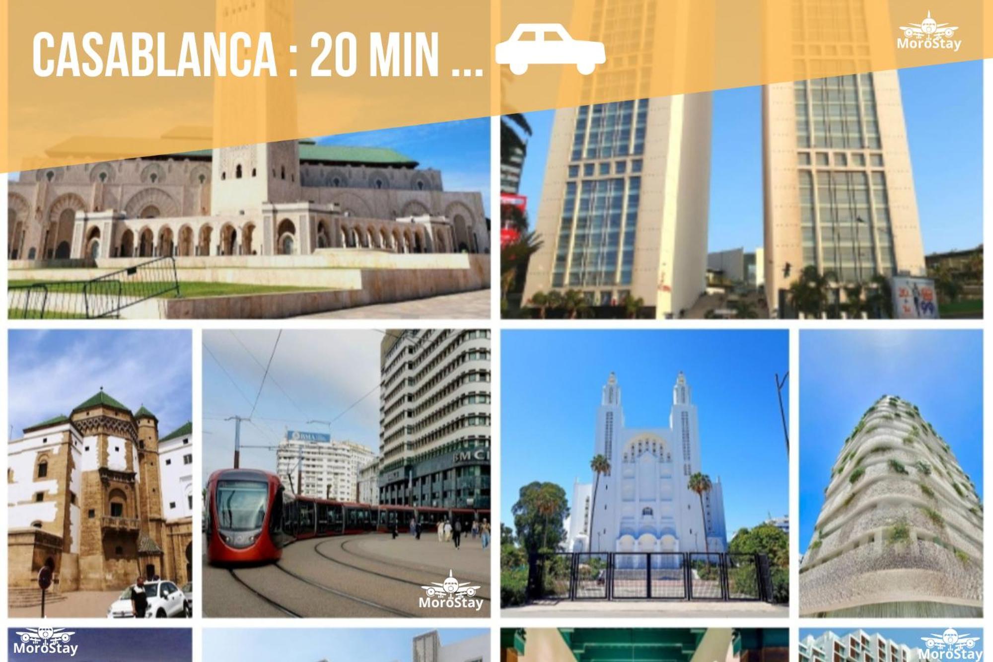Airport Apartment Suite Casablanca Free Wifi Modern Confort Calme Derroua エクステリア 写真